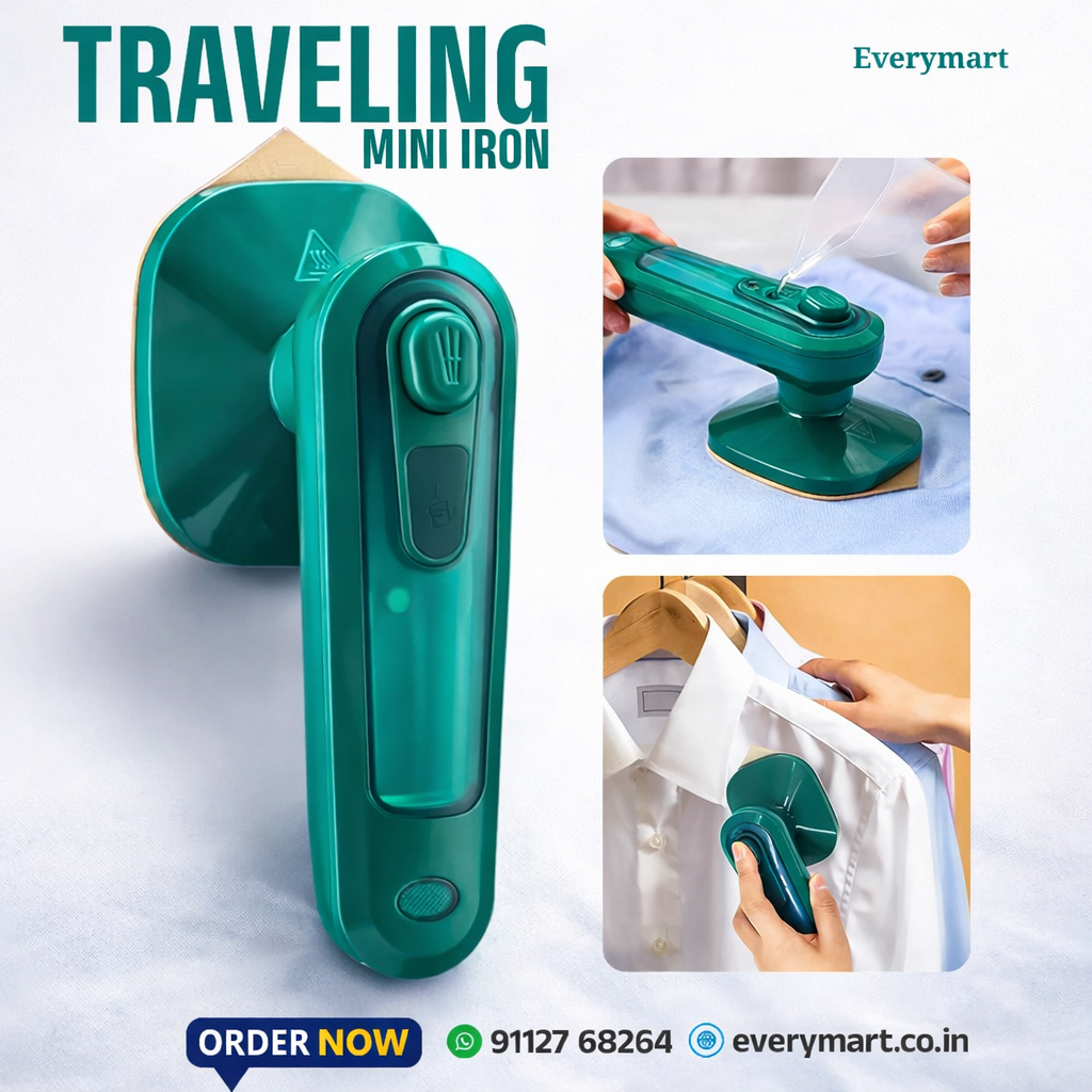 Steam Mini Portable Travel Iron 50 W Garment Steamer (Green)